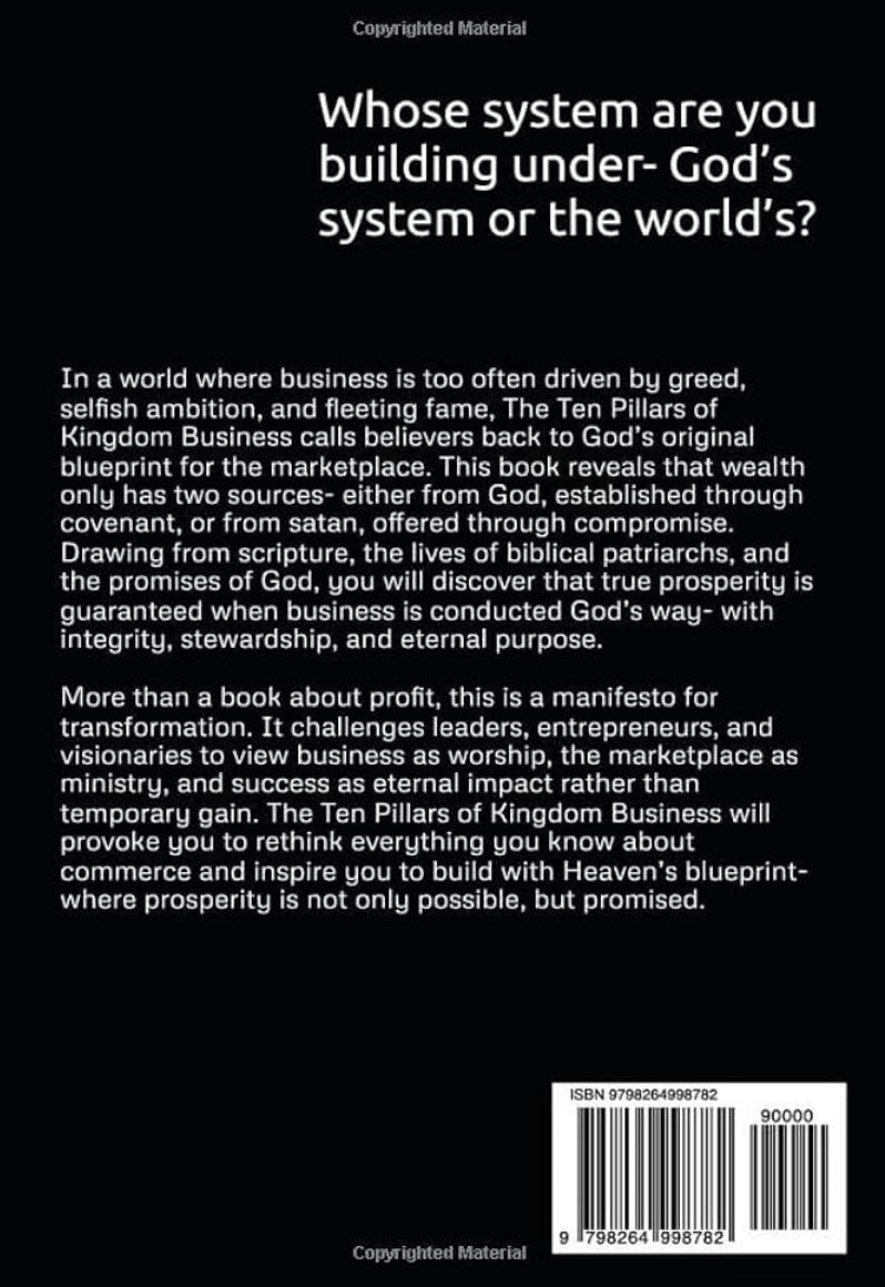 The Ten Pillars of Kingdom Business
