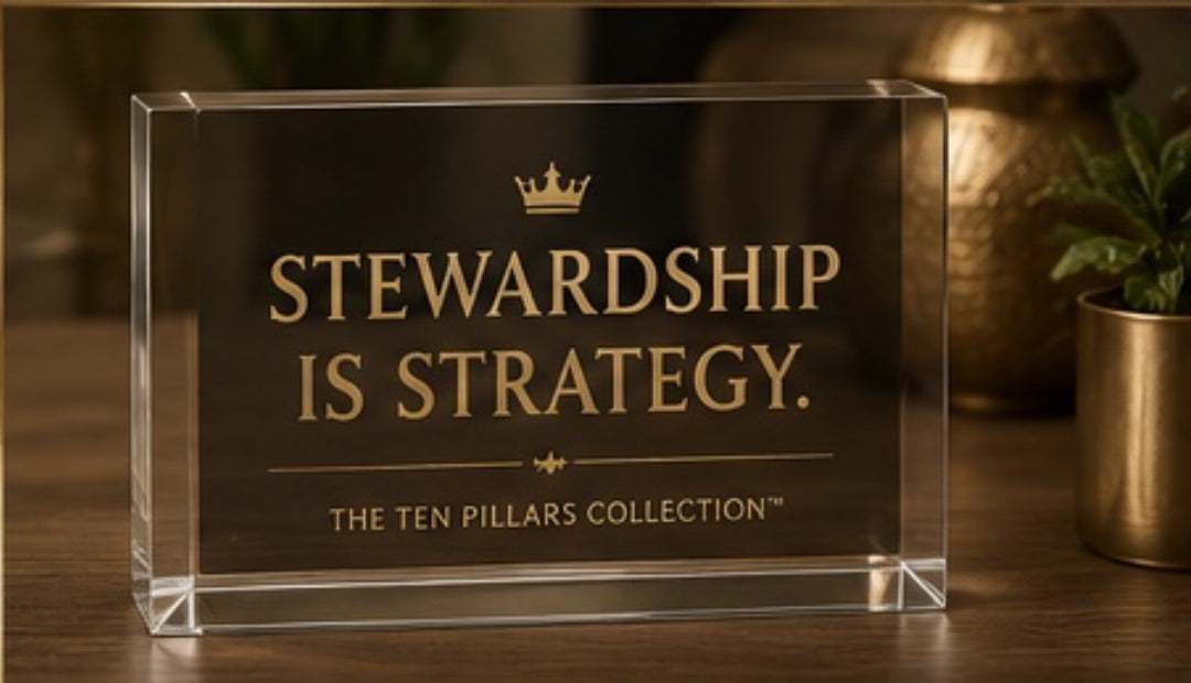 Stewardship Is Strategy™ - Acrylic Desk Plaque