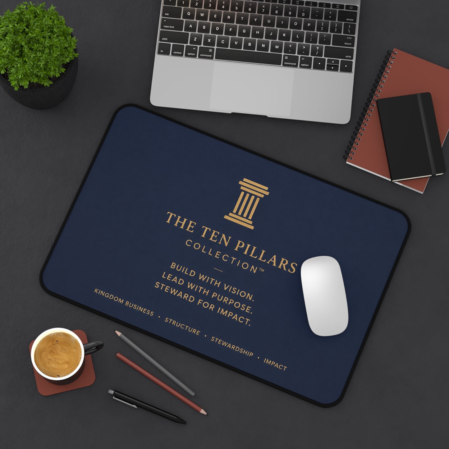 Build With Purpose Executive Desk Mat - The Ten Pillars Collection™